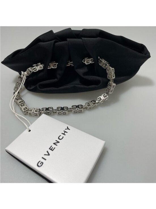 Givenchy Handbags - Givenchy Kenny Mini Silk Top Handle Bag Black Silver